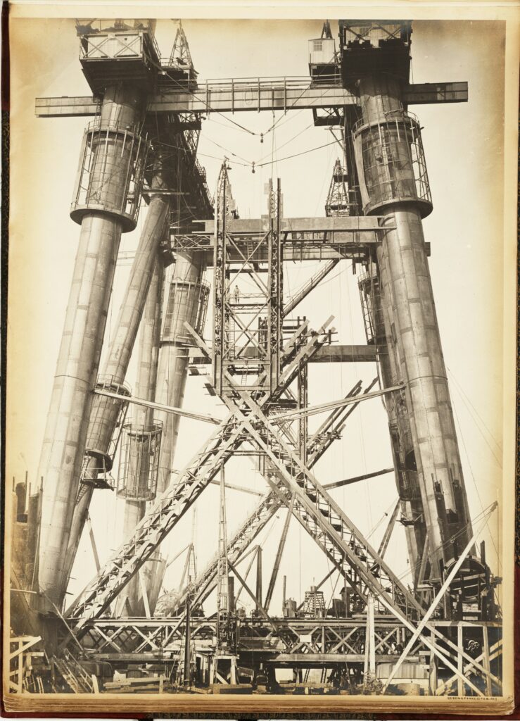 Historic view of the Eiffel Tower shortly after its 1889 construction