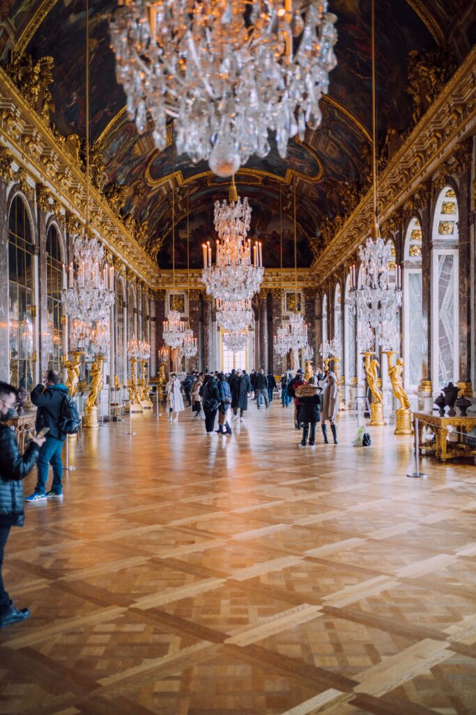 The Hall of Mirrors inside the Palace of Versailles
